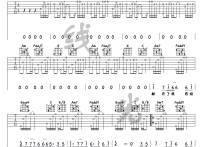 蒋雪儿爱河吉他谱,简单原唱原版指弹曲谱,蒋雪儿高清六线乐谱