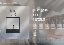 你的记号吉他谱,洛先生歌曲,G调高清图,3张六线原版简谱