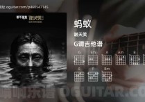 蚂蚁吉他谱,谢天笑歌曲,G调高清图,7张六线原版简谱