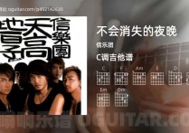 不会消失的夜晚吉他谱,信乐团歌曲,C调高清图,4张六线原版简谱