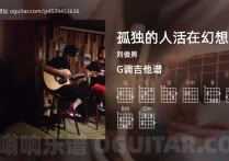 孤独的人活在幻想中吉他谱,刘俊男歌曲,G调高清图,6张六线原版简谱
