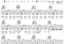 双刀吉他谱,原版歌曲,简单C调弹唱教学,六线谱指弹简谱1张图