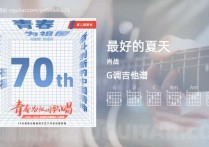 最好的夏天吉他谱,肖战歌曲,G调高清图,4张六线原版简谱