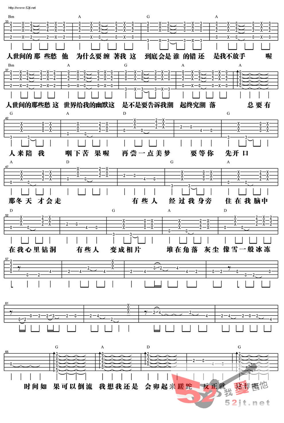 一颗苹果 吉他弹唱教学吉他谱视频 吉他谱