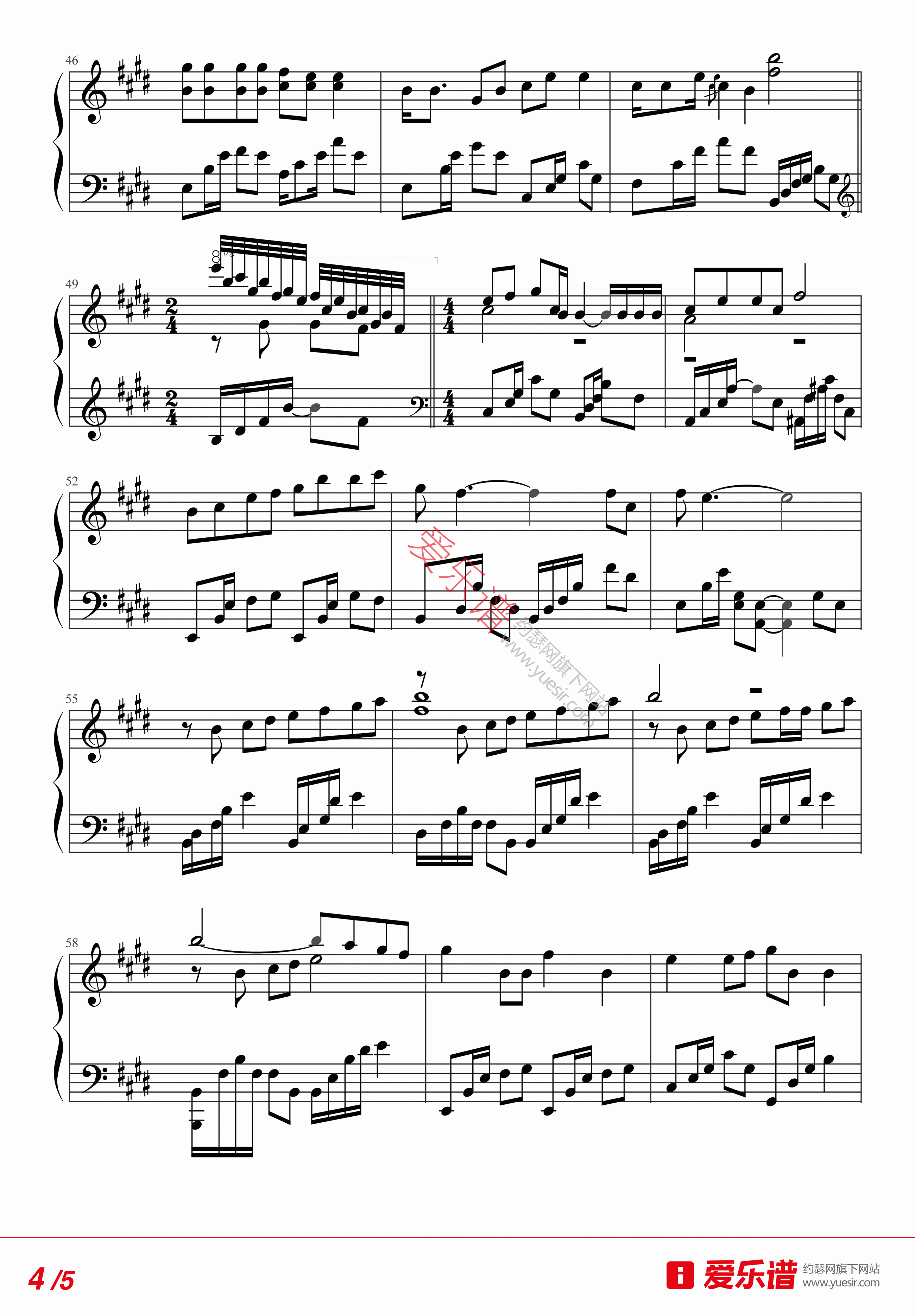 宁夏吉他谱c调钢琴谱高清简单谱教学简谱梁静茹六线谱原版六线谱图片